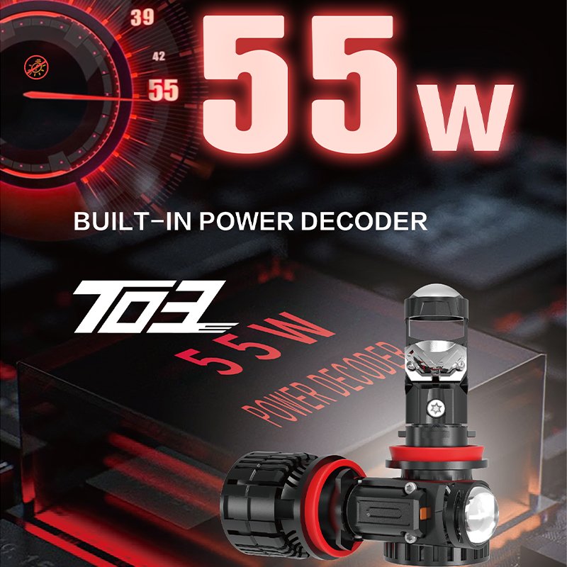 T03 H4 Led Headlight Projector 12V-24V 100W 10000LM H4 H7 H8 9005 9006 Led Light Led Laser Projector H4 Led Lens