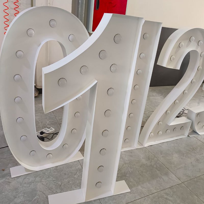 Hongsen for Wedding Giant Logo Large Marquee Letters 4ft Led Signs Custom Marquee Sign Light up Numbers