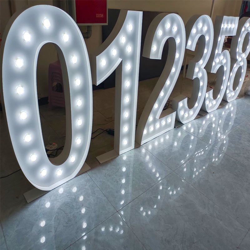 Hongsen for Wedding Giant Logo Large Marquee Letters 4ft Led Signs Custom Marquee Sign Light up Numbers