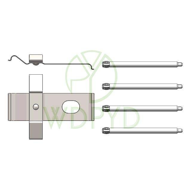 D1540 Brake Repair Kit With Caliper Pin Brake Parts Stainless Steel for Citroen Jumper Peugeot Boxer Fiat Ducato