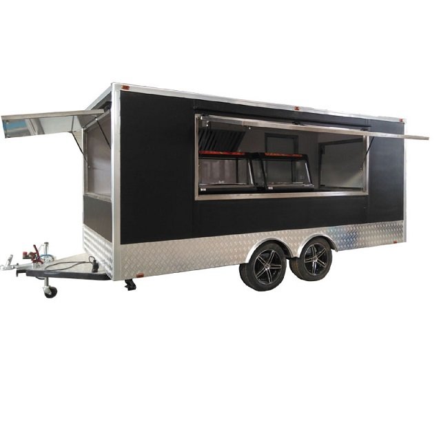 Good Reputation at Home and Abroad User Friendly Design Electric Mobile Food Trucks 5M Mobile Fast Food Trailer With Light Box
