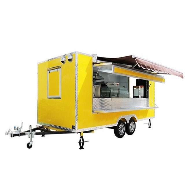Good Reputation at Home and Abroad User Friendly Design Electric Mobile Food Trucks 5M Mobile Fast Food Trailer With Light Box