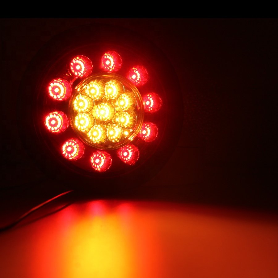 High Quality12 24V 8 LED Red Ambere Trailer Truck Stop Turn Rear Reverse Combination Tail Light for Tractor Lorry RV Camper