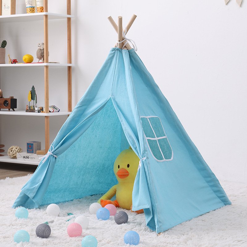 Wholesale Wooden Play Tunnel Tent for Kids Indoor Play With Lights