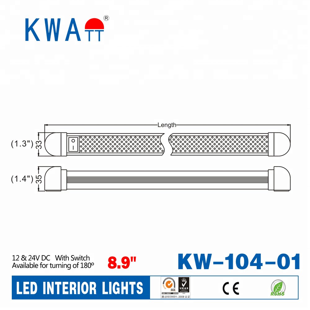 Factory High Quality High Lumen Newest 12V RV LED Ceiling Interior Light With CE RoHS