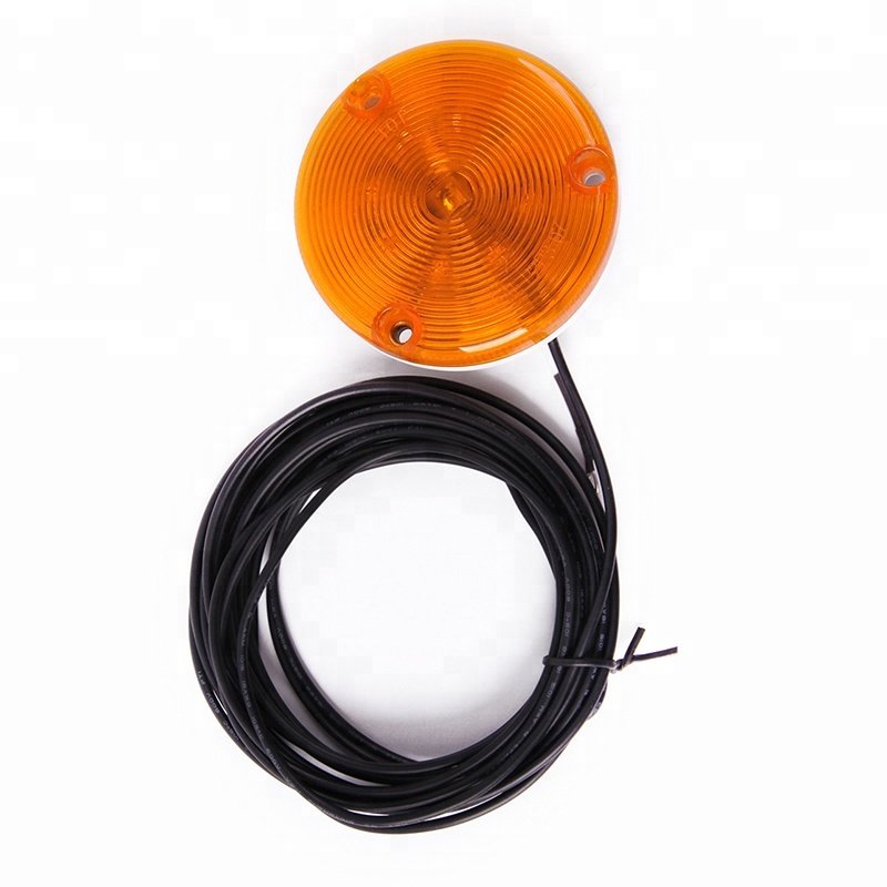 DOT Emark Waterproof100% 3 Inch 9 Leds Round Strobe Led Warning Light for Taxi Led Side Marker Light for RV Trailer Boat