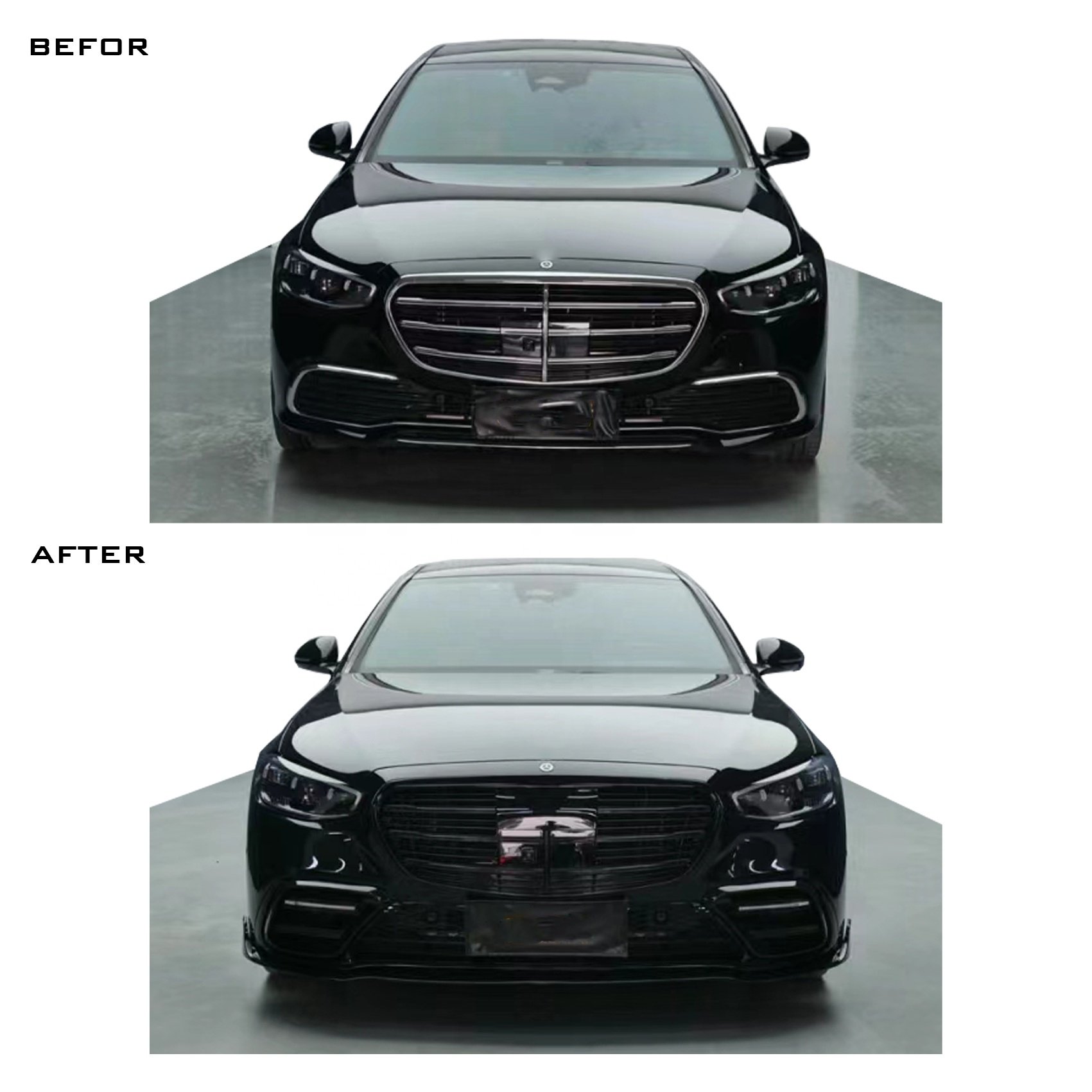 W223 Body Kit for Mercedes benz s Class W223 for Bra-bus Style Front Bumpers Rear Bumpers Side Skirt Wheel Arches