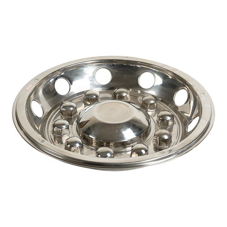 Customized 22.5'' Stainless Steel Truck Wheel Simulator Mirror Polished Wheel Cover Simulator for Universal European Semi Trucks