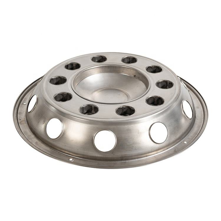 Customized 22.5'' Stainless Steel Truck Wheel Simulator Mirror Polished Wheel Cover Simulator for Universal European Semi Trucks