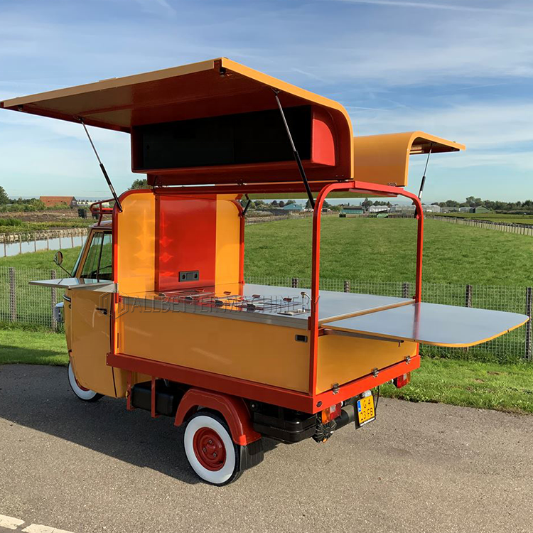 Hot Products Food Kiosk Mobile Coffee Van Electric Food Cart Tricycle Food Service Hot Dog Cart Ice Cream Truck