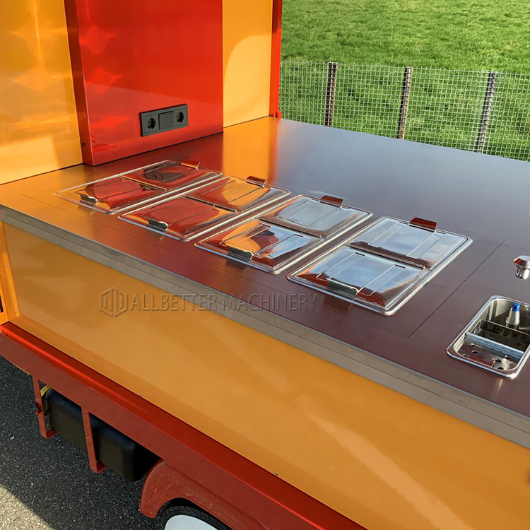Hot Products Food Kiosk Mobile Coffee Van Electric Food Cart Tricycle Food Service Hot Dog Cart Ice Cream Truck