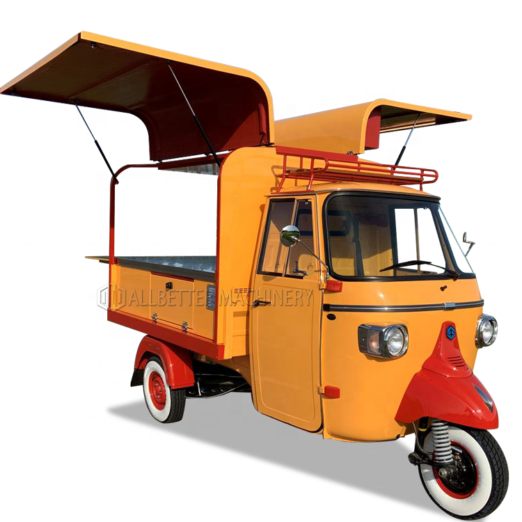 Hot Products Food Kiosk Mobile Coffee Van Electric Food Cart Tricycle Food Service Hot Dog Cart Ice Cream Truck