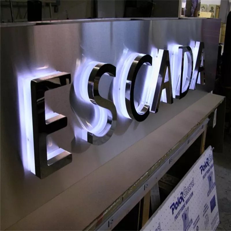 New Special Design Outdoor Backlit Letter Shopping Wall Led 3d Backlit Letter