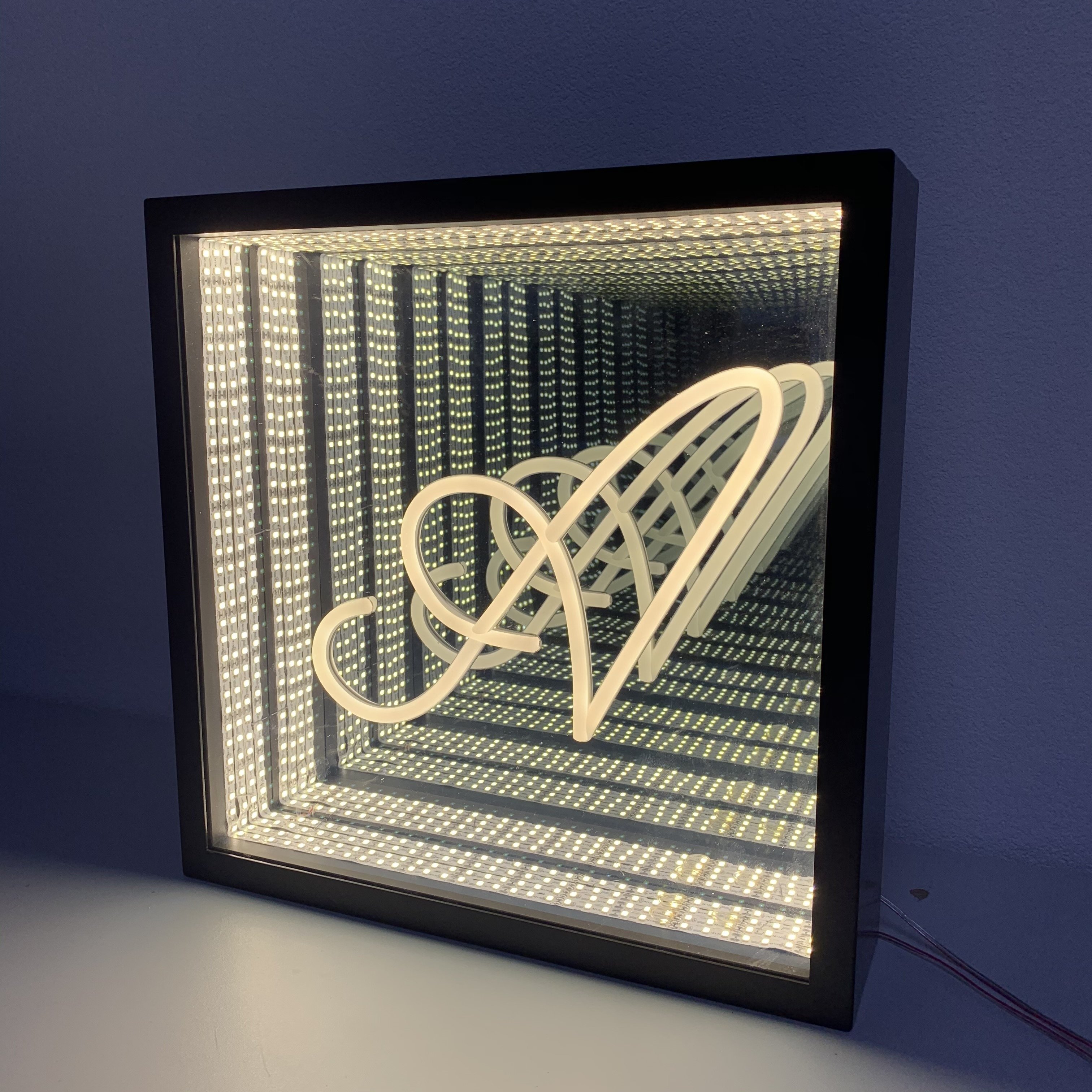 Magic Infinite Mirror Multi-layer Custom Neon Sign No MOQ Free Design Drop Shipping 3D Customized Advertising 28 Small Led Sign