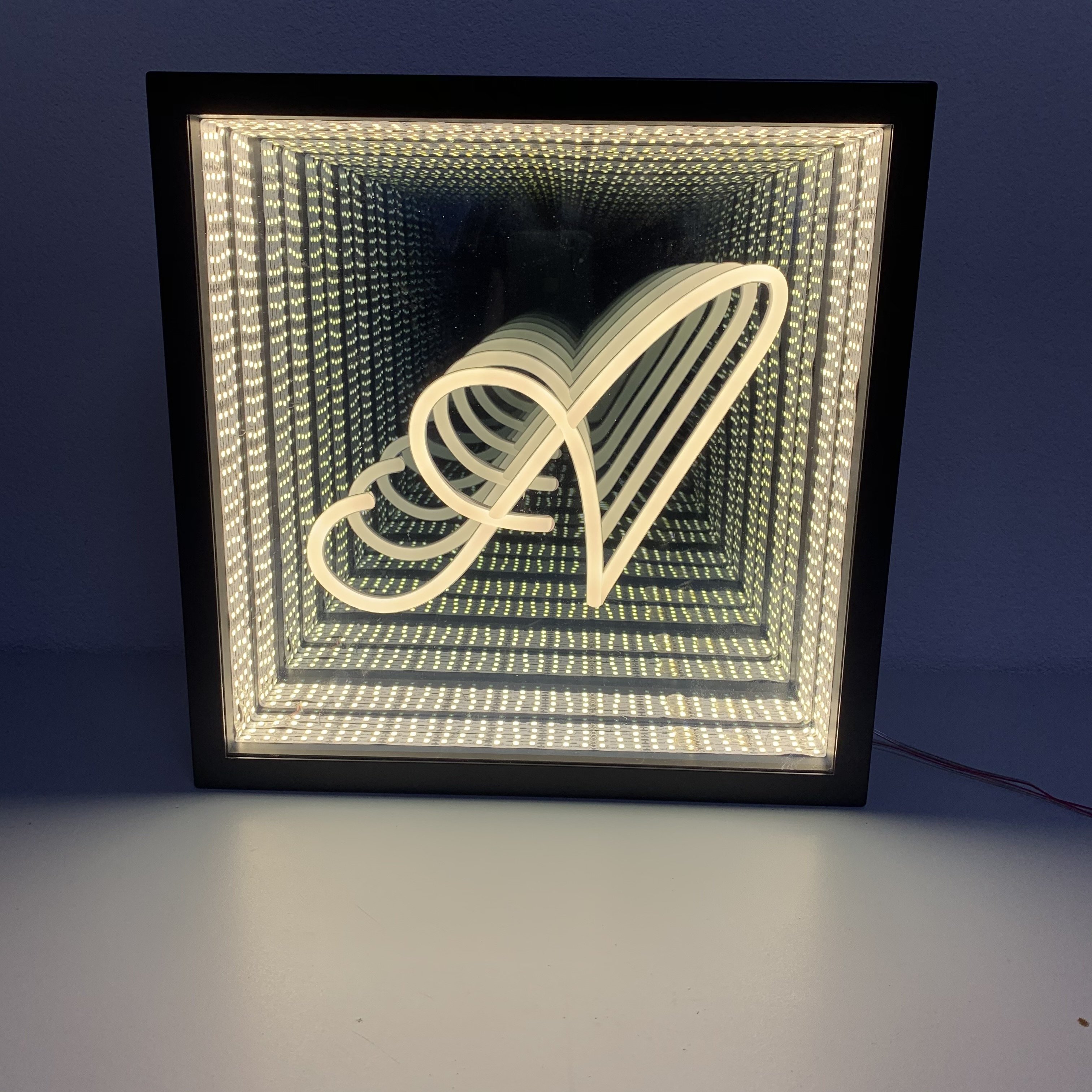 Magic Infinite Mirror Multi-layer Custom Neon Sign No MOQ Free Design Drop Shipping 3D Customized Advertising 28 Small Led Sign