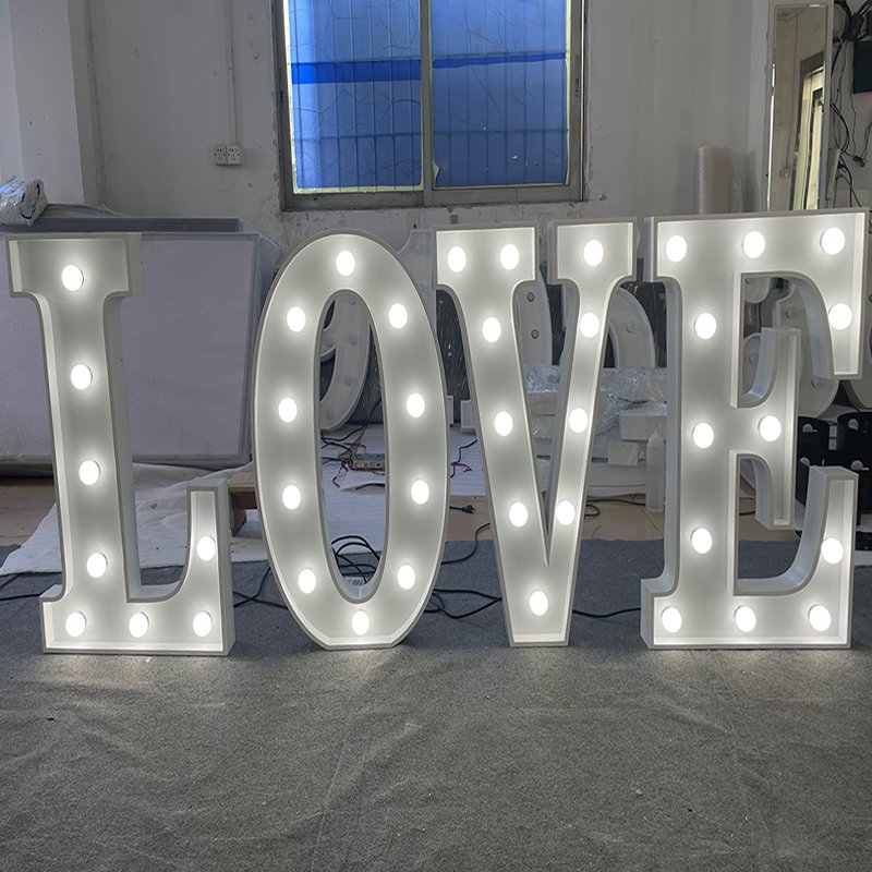 Props Wedding Decor Marry Me Lights Marquee Letter 3Ft 4ft Big Numbers Giant Light up Letters Led Marquee Alphabet Love Letters