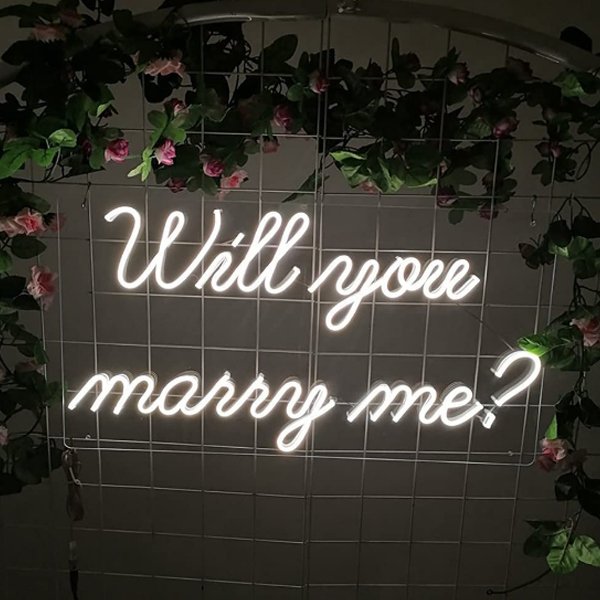 Custom Neon Sign Acrylic Letters Will You Marry Me Neon Lights Y Led Flex Neon Signs for Be Engaged Propose