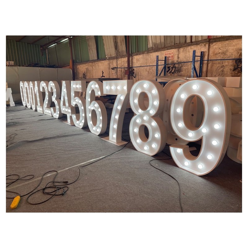 4ft 5ft Big Giant Large Electronic Signs Party Decoration Led RGB Marquee Letter Light With Bulb for Event Wedding Supplies