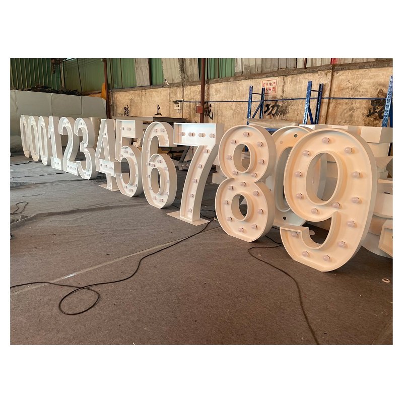 4ft 5ft Big Giant Large Electronic Signs Party Decoration Led RGB Marquee Letter Light With Bulb for Event Wedding Supplies