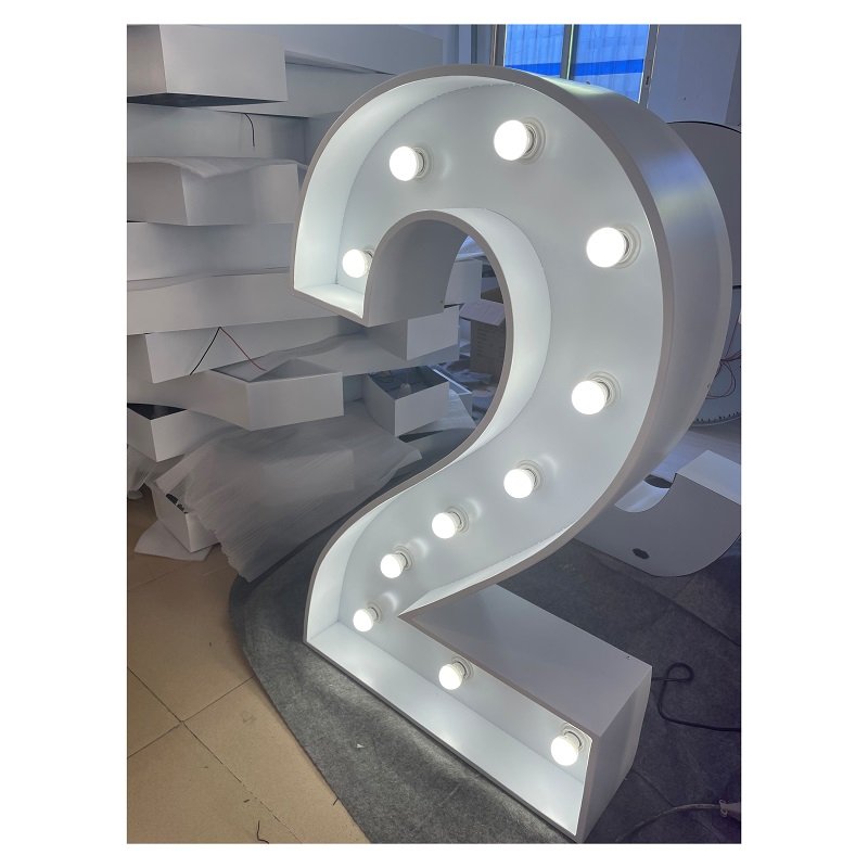 4ft 5ft Big Giant Large Electronic Signs Party Decoration Led RGB Marquee Letter Light With Bulb for Event Wedding Supplies