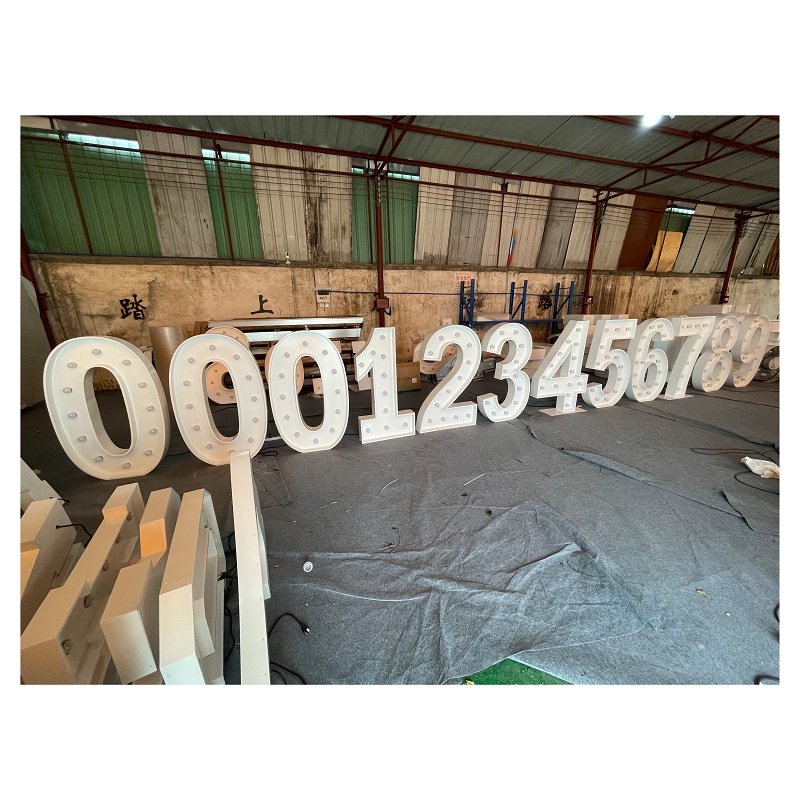 4ft 5ft Big Giant Large Electronic Signs Party Decoration Led RGB Marquee Letter Light With Bulb for Event Wedding Supplies