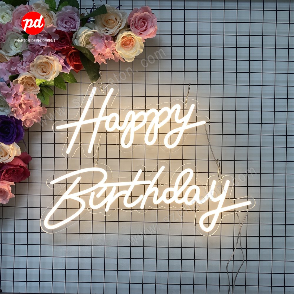 Party Supplies Custom Free Standing Led Birthday Neon Number Lights 0-9 Acrylic Neon Letter Signs for Party Decorations