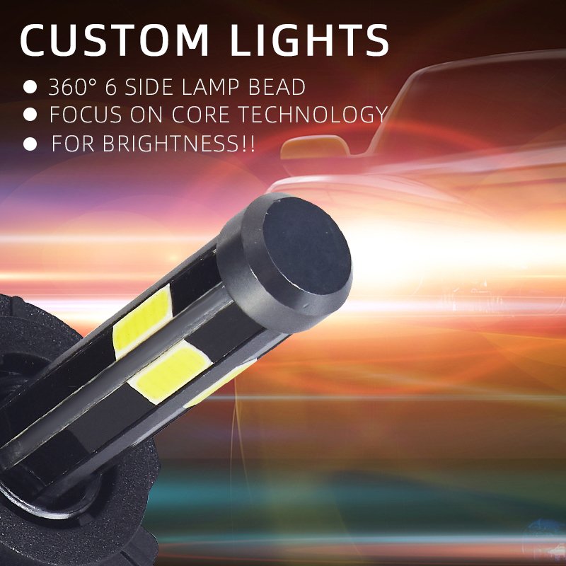 360-6 Side CSP Automatic Headlights360 LED Headlights 180W 6000K 20000LM White Car HeadlightsLED Front Headlights Fog Lights