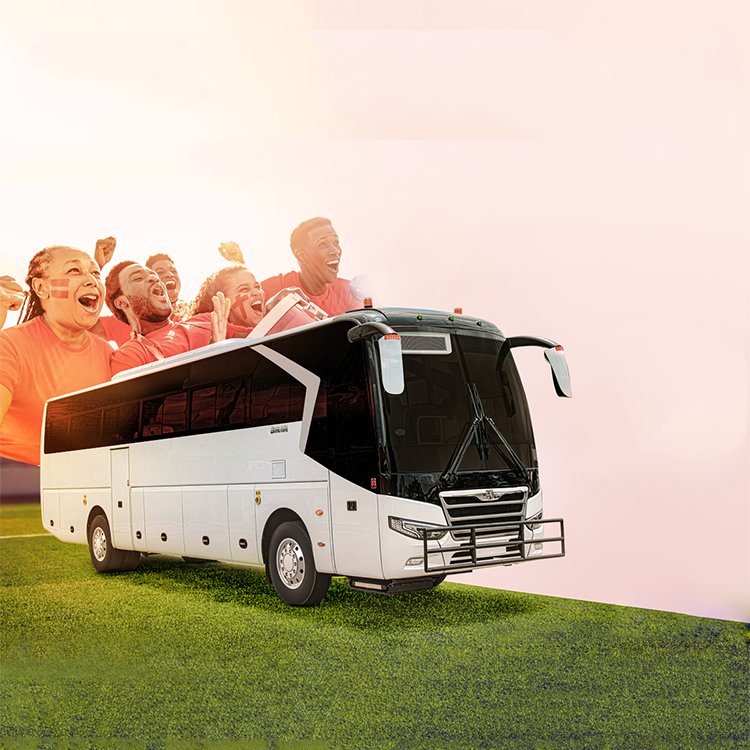 Lck6120d Zhong Tong Used Bus Left Hand Drive 65 Seater Buses Manual Gear Box Luxury Bus Full Set Manual Euro 2 Diesel