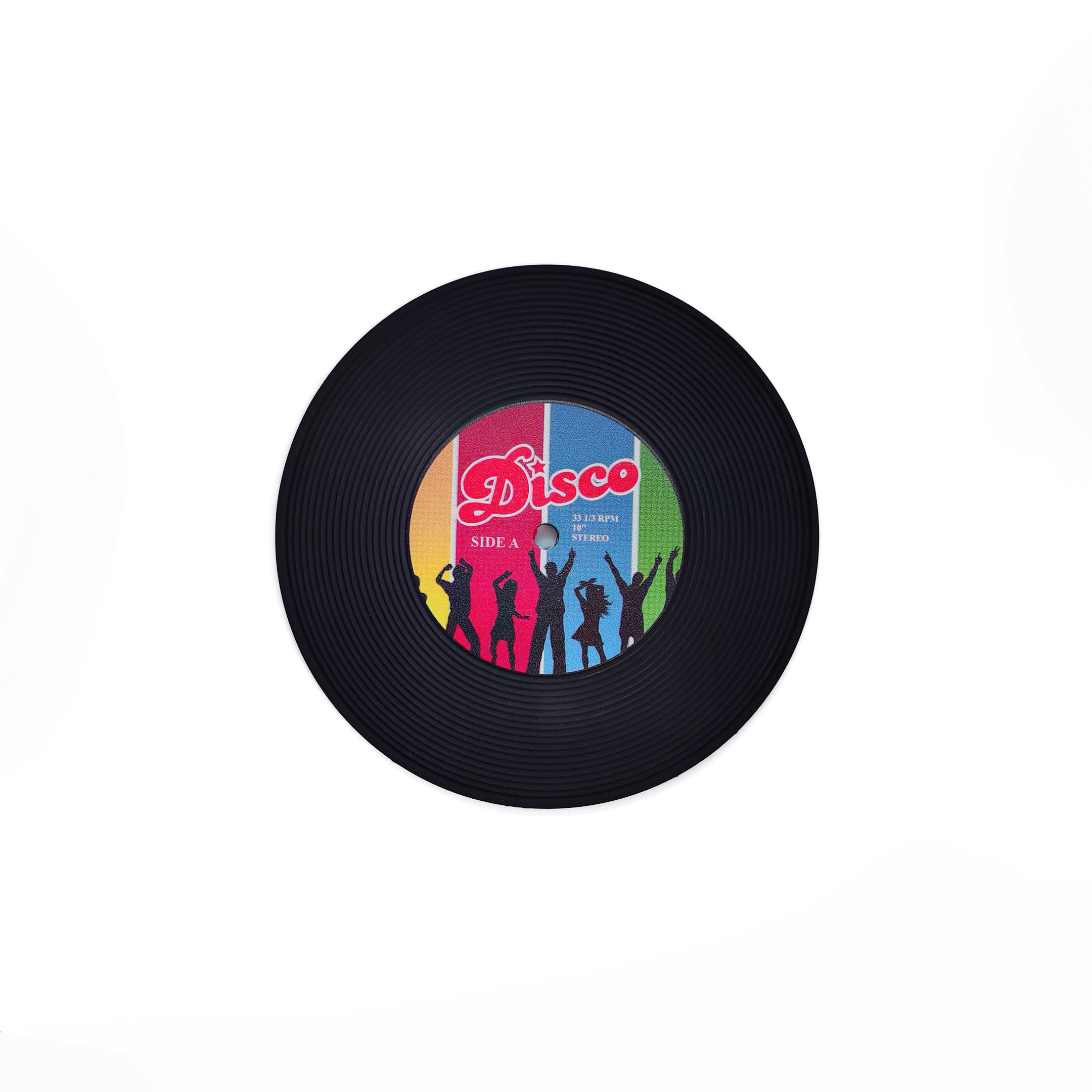 Customized New 6PCS Color Vintage coaster Vinyl Record coaster CD coaster Heat-resistant Anti-skid Kitchen Accessories Tool