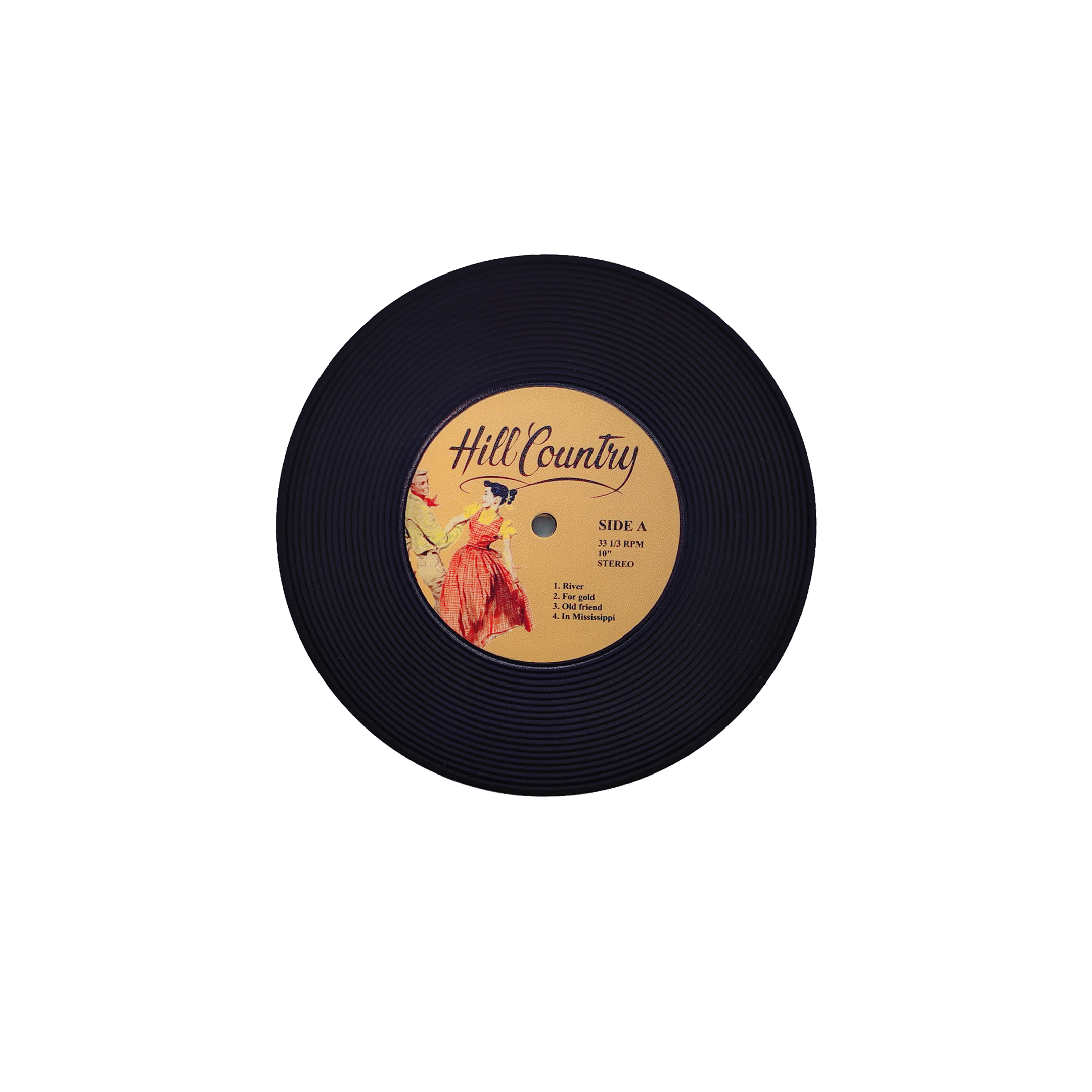 Customized New 6PCS Color Vintage coaster Vinyl Record coaster CD coaster Heat-resistant Anti-skid Kitchen Accessories Tool