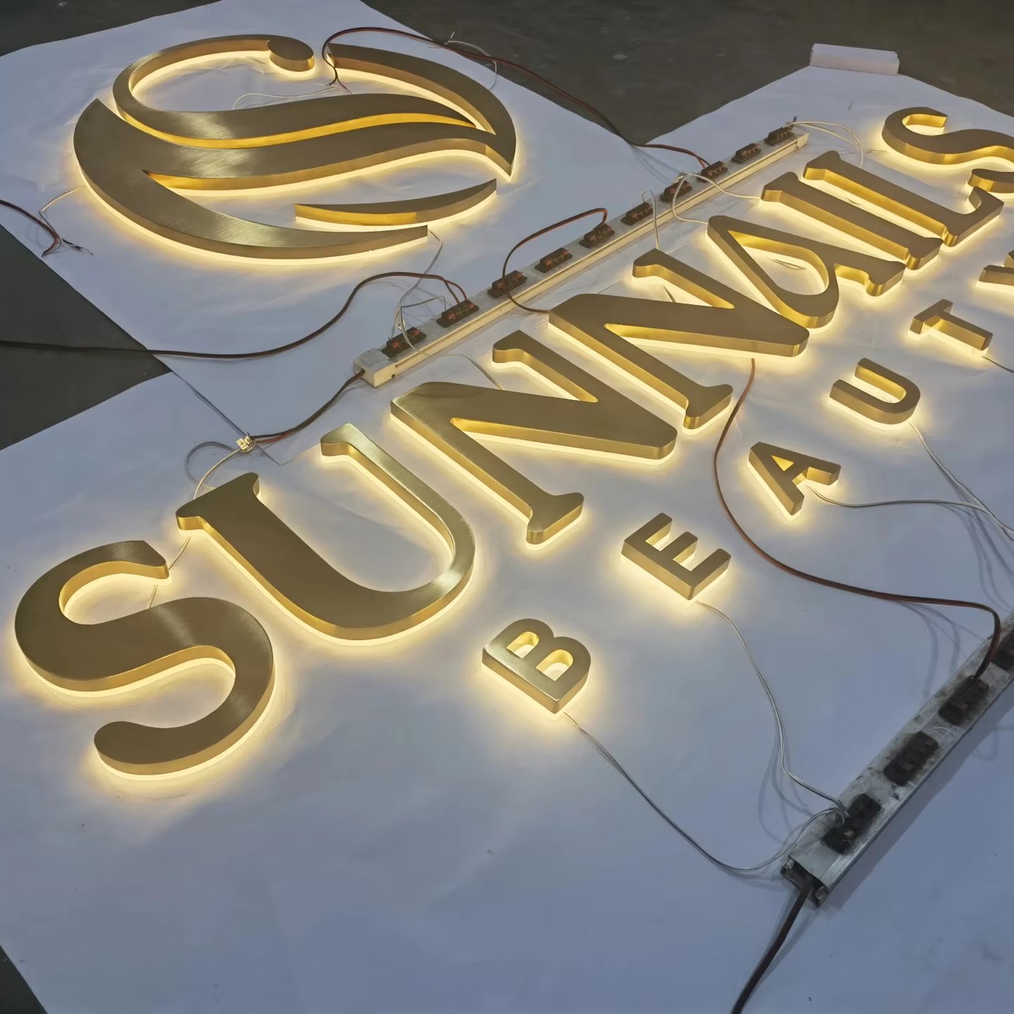 Custom Backlit Logo Channel Letter Backlight Business Name 3D Letter Led Sign
