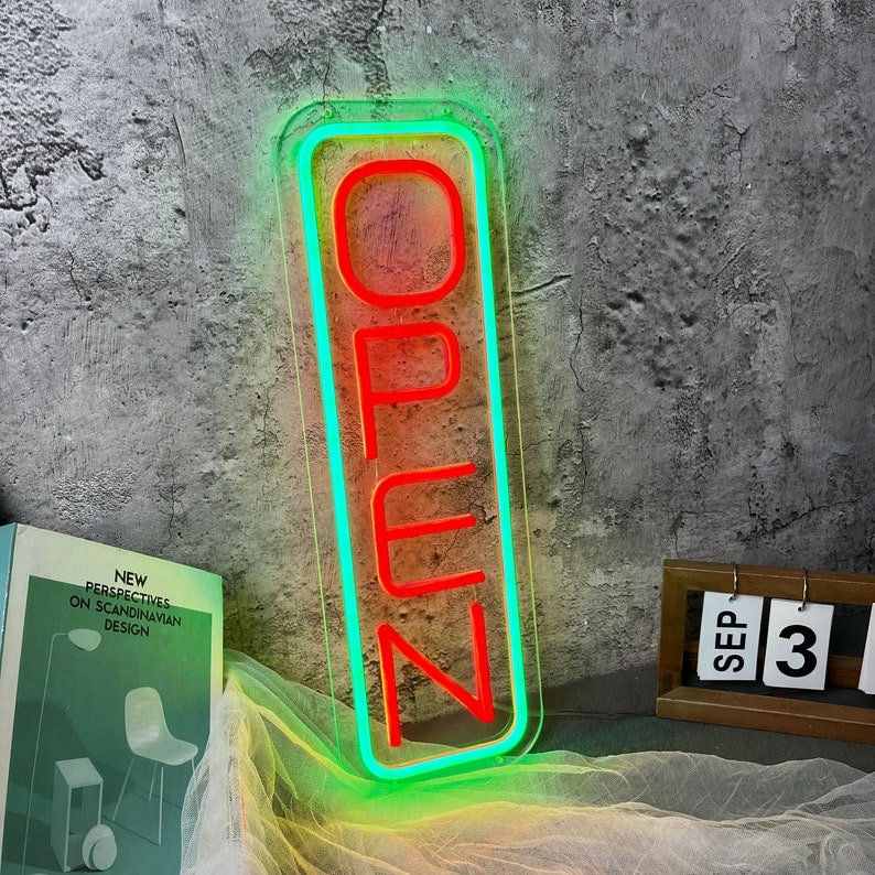 Custom Acrylic Waterproof Warm White LED Flex Neon Light Party Shop Illuminated Open Sign Neon Signage for Event Decor