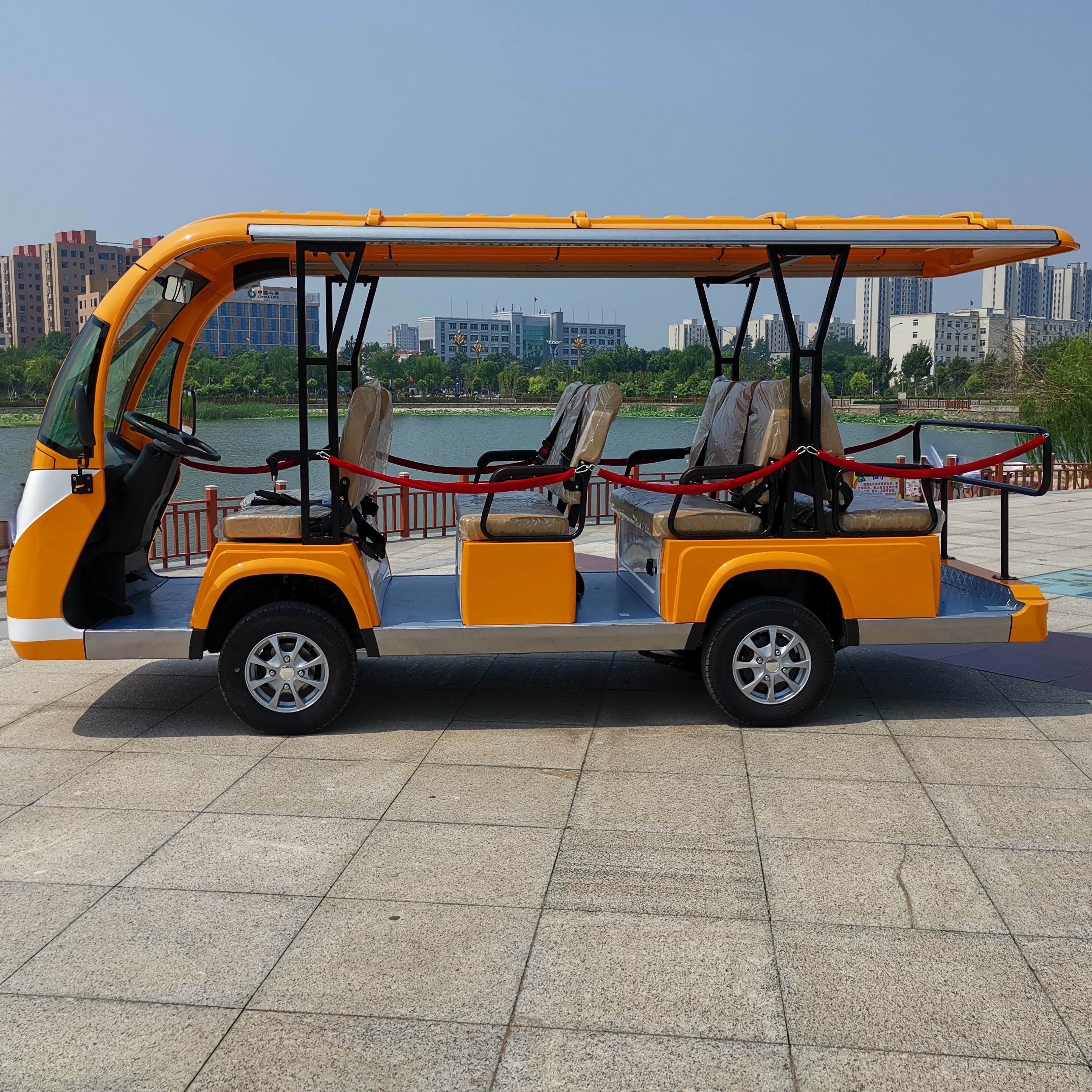 Tong Cai Electric Mini Bus Shuttle Tourist Car with 11 14 23 Seats Electric Sightseeing Bus