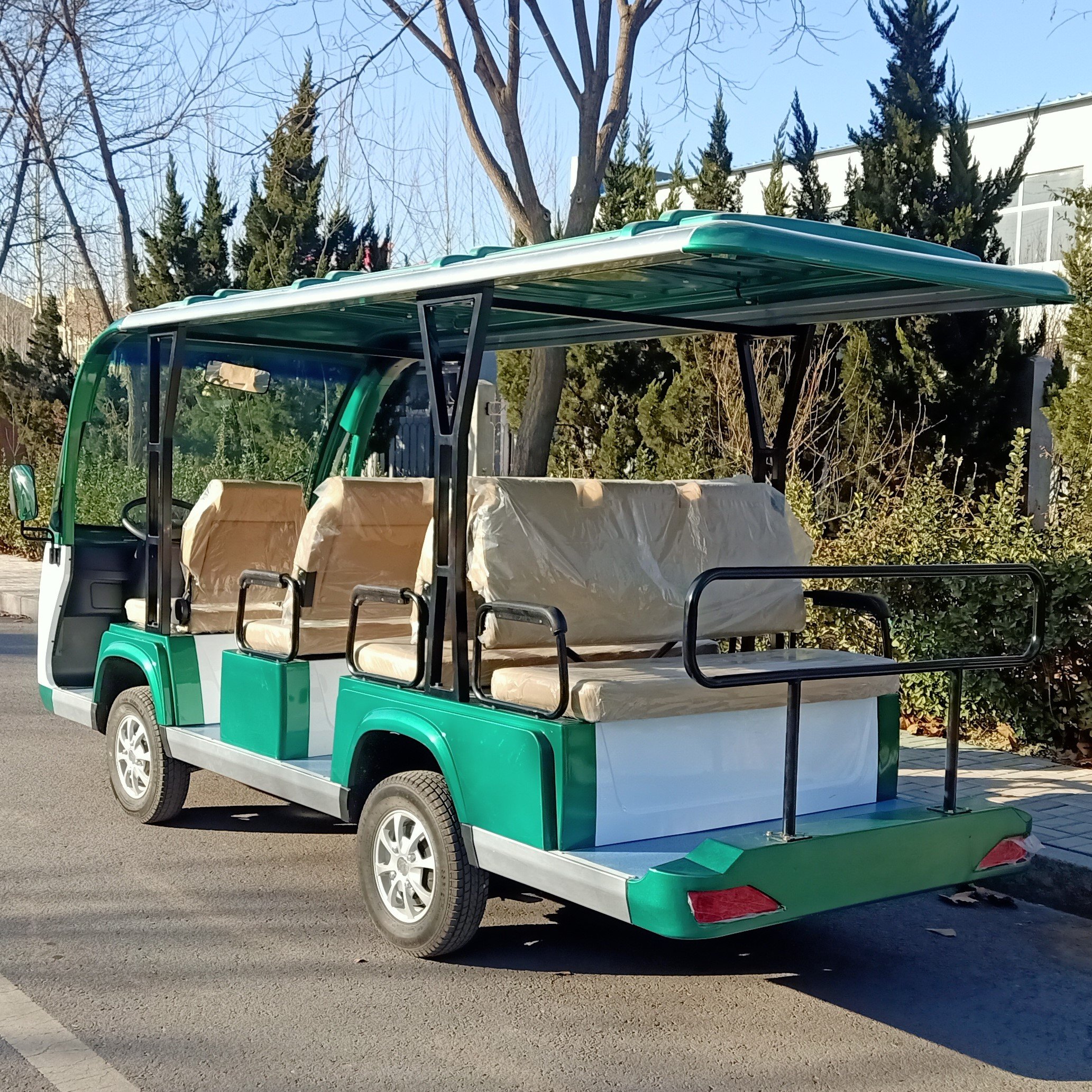Tong Cai Electric Mini Bus Shuttle Tourist Car with 11 14 23 Seats Electric Sightseeing Bus