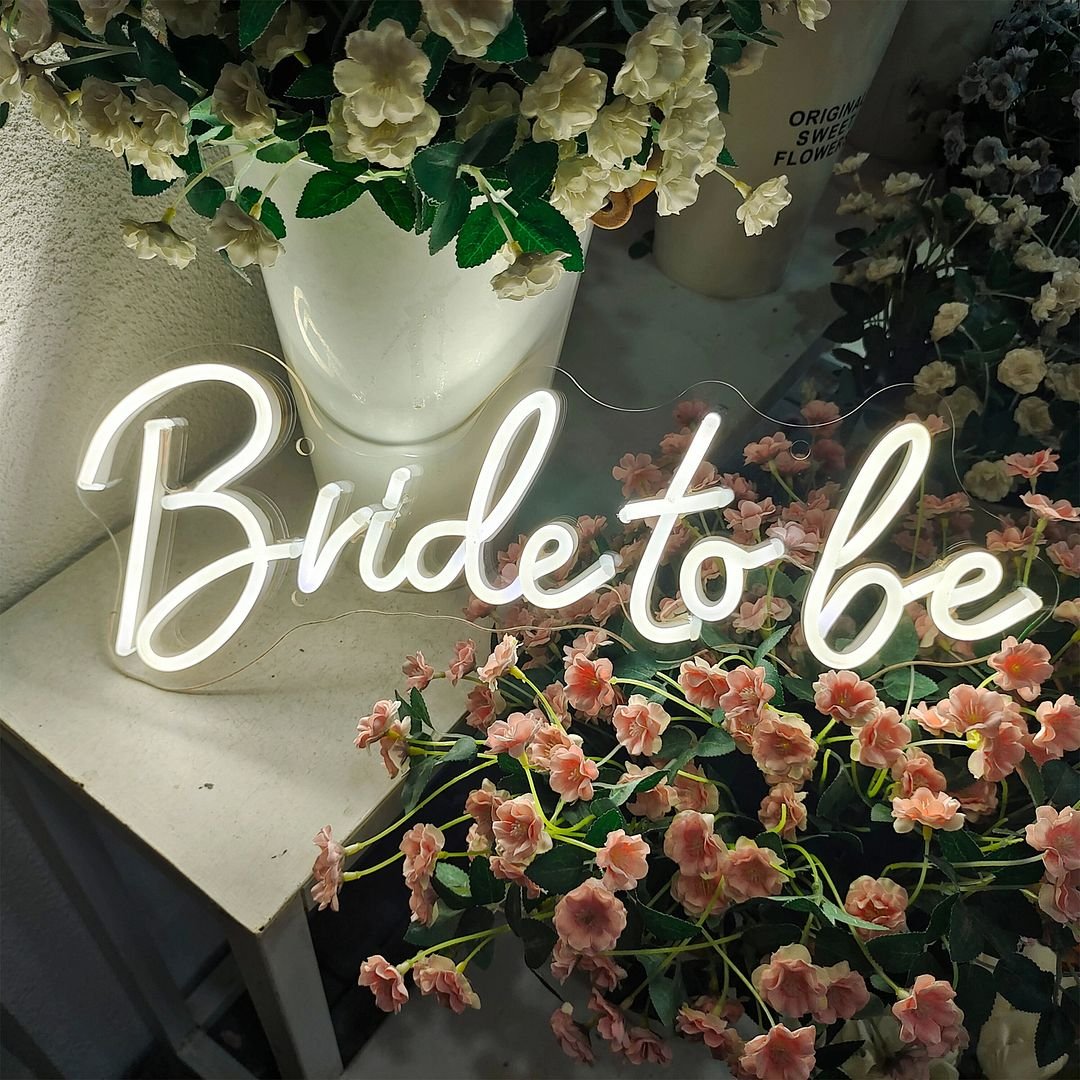 Bride to Be Wedding Neon Sign Custom Neon Sign Wedding Engagement Party Wall Art Gifts for Couple Handmade Wedding Favors