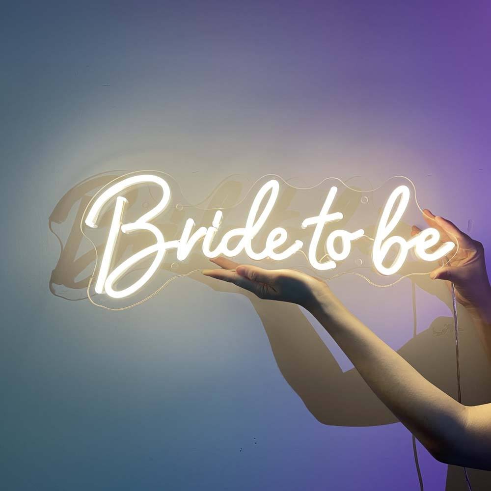Bride to Be Wedding Neon Sign Custom Neon Sign Wedding Engagement Party Wall Art Gifts for Couple Handmade Wedding Favors