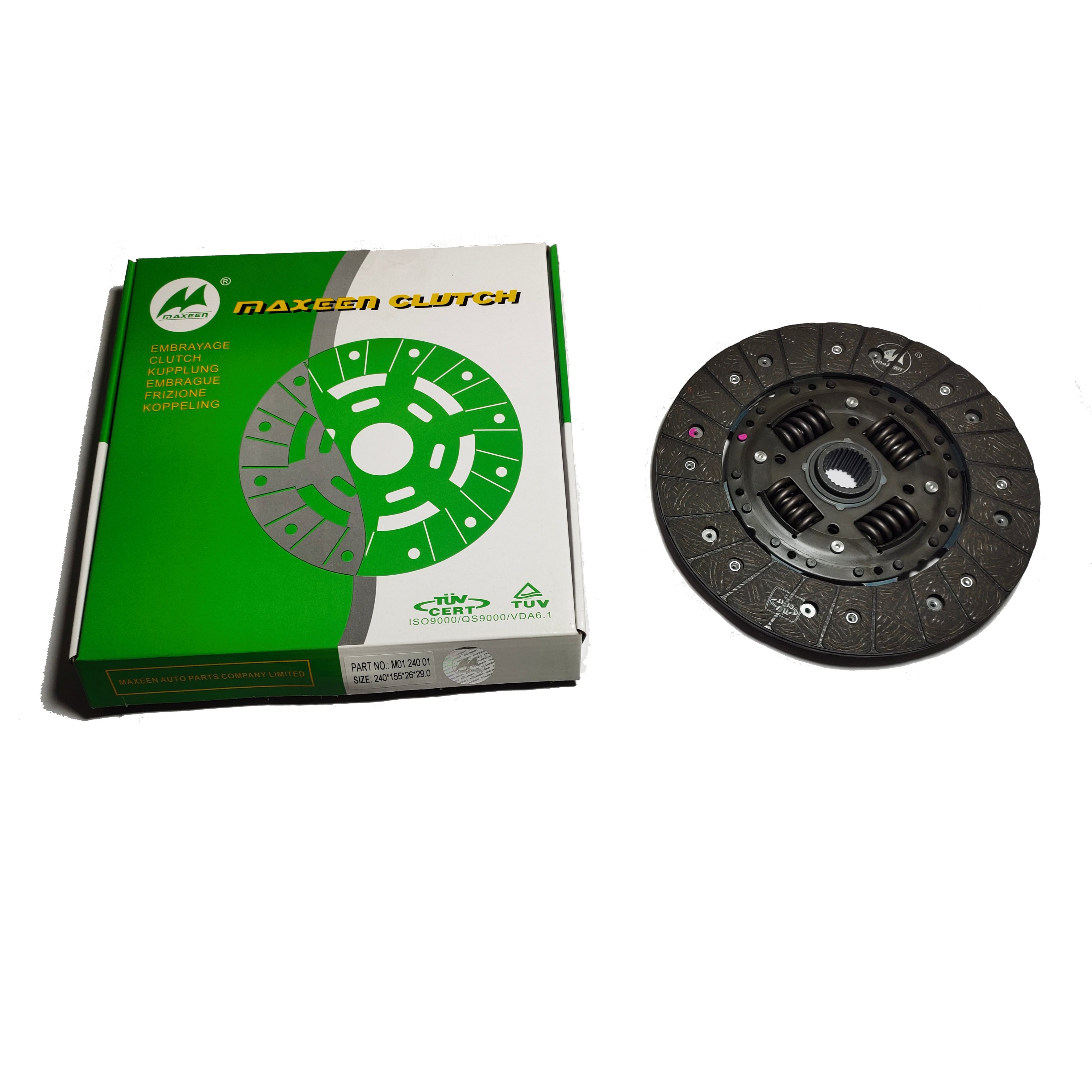 Maxeen Clutch Disc M01 240 01 for SACHS 240-26T with Ref No.1878 002 221