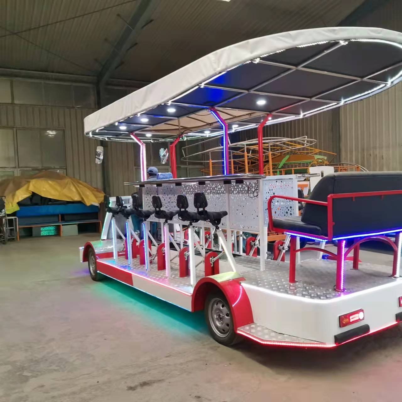 Electric Leisure Sightseeing City Tour Car Mini Shuttle Tourist Beer Party Pub Pedal Cycle Bar Bus Electric Car Truck Beer Bike