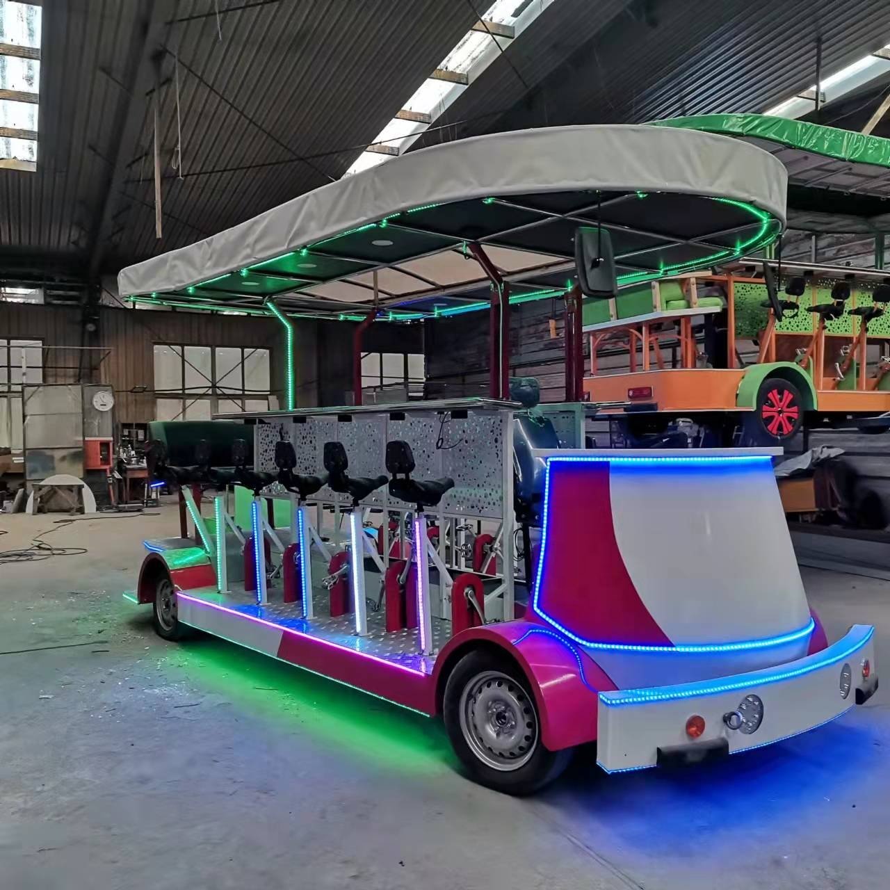 Electric Leisure Sightseeing City Tour Car Mini Shuttle Tourist Beer Party Pub Pedal Cycle Bar Bus Electric Car Truck Beer Bike