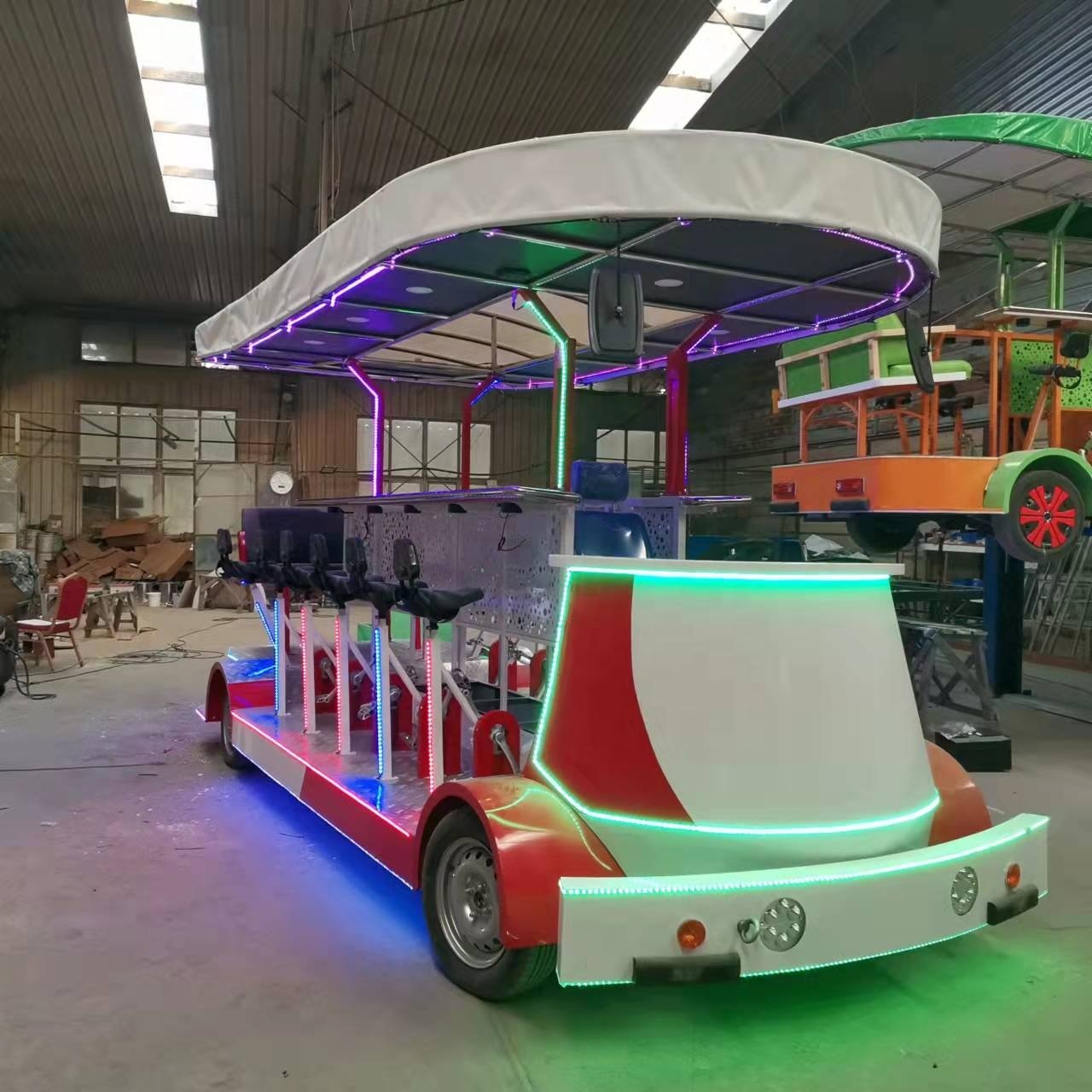 Electric Leisure Sightseeing City Tour Car Mini Shuttle Tourist Beer Party Pub Pedal Cycle Bar Bus Electric Car Truck Beer Bike
