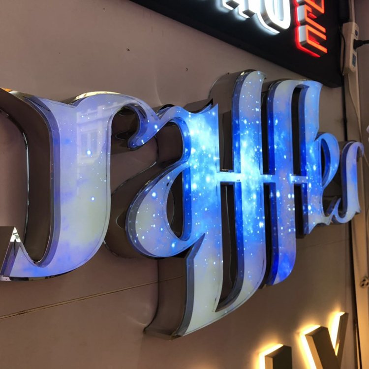 Stainless Steel 3d logo Sign Custom Frontlit Letter Light up logo Channel Letter Sign Billboard 3d Custom Led Sign for Business