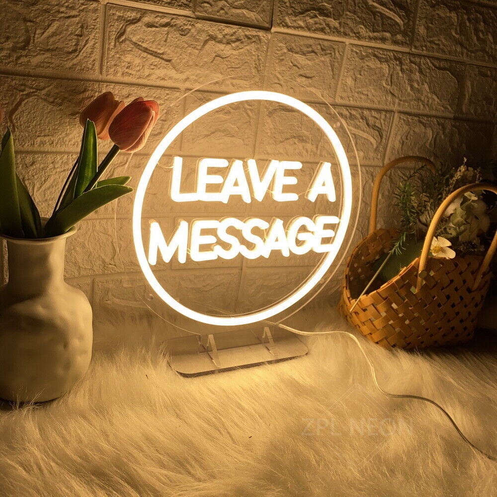 Wedding Receptions Led Neon Sign Light Small Business Neon Sign Leave Message Light up Sign for Informing Used