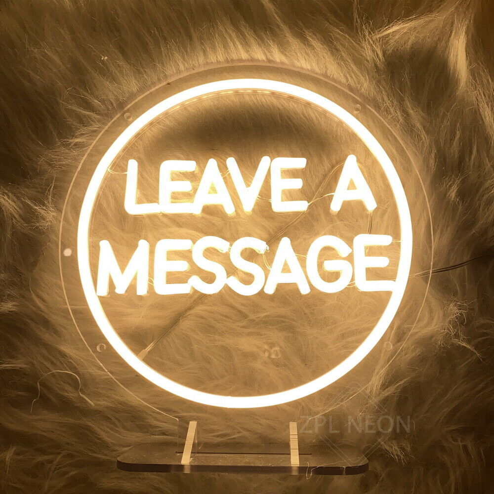 Wedding Receptions Led Neon Sign Light Small Business Neon Sign Leave Message Light up Sign for Informing Used