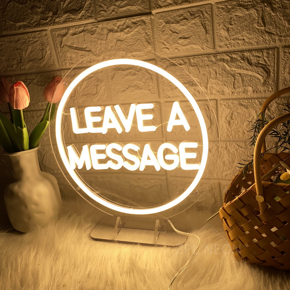 Wedding Receptions Led Neon Sign Light Small Business Neon Sign Leave Message Light up Sign for Informing Used