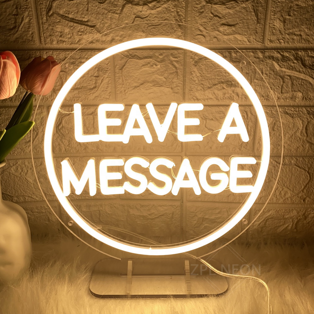Wedding Receptions Led Neon Sign Light Small Business Neon Sign Leave Message Light up Sign for Informing Used