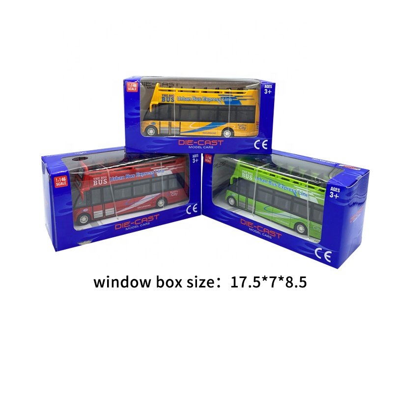 China Manufacturer 1:146 Scale Pull Back Bus Light and Sound Diecast Toy Car Mini Alloy Car Model Toys Vehicle