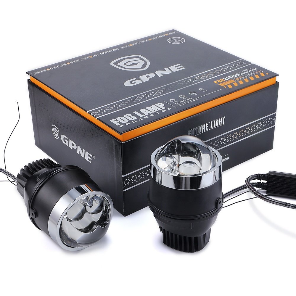 Factory Custom F9+2 Bi-projector Dual Lens 3.0inch Car Projector Laser Fog Light Fog Headlight Bulb 6500lm