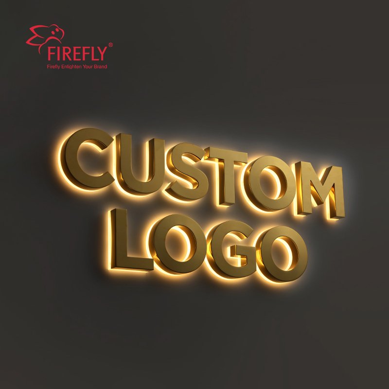 Custom Outdoor Indoor Backlit Signs Stainless Steel Business 3D Letter Logo Signage Led Signboard Storefront Led Channel Sign