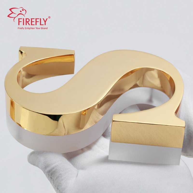 Custom Outdoor Indoor Backlit Signs Stainless Steel Business 3D Letter Logo Signage Led Signboard Storefront Led Channel Sign