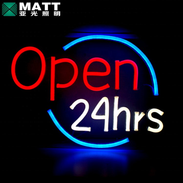 Matt Dropshiping Outdoor Advertising Acrylic LED Sign Custom OPEN Neon Light Sign Window Wall Hanging Light for Business Store
